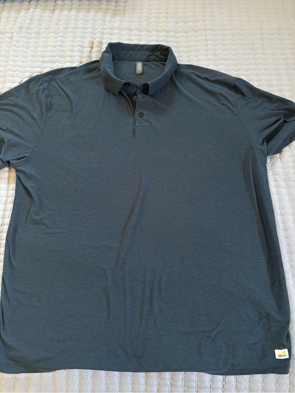 Vuori men’s Strato polo xl navy blue heather, good pre owned condition